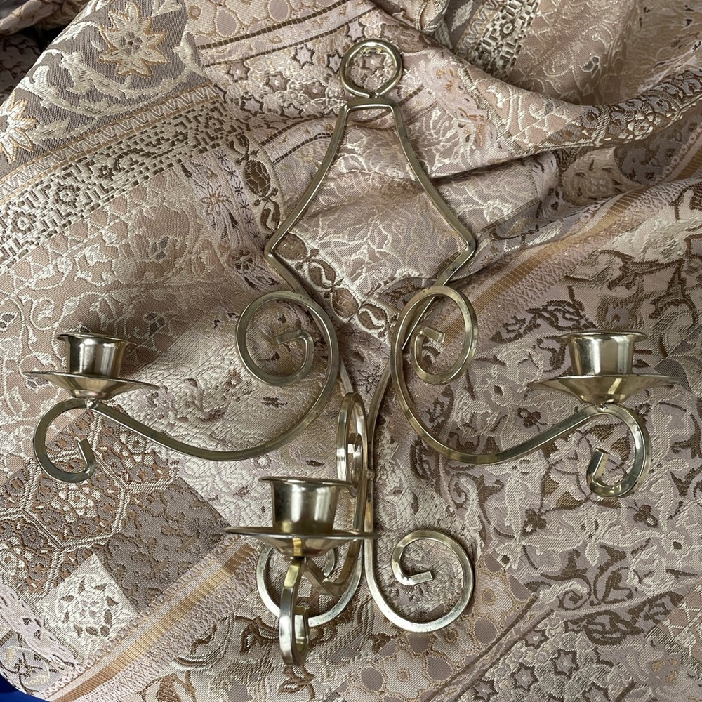 silver candle holder